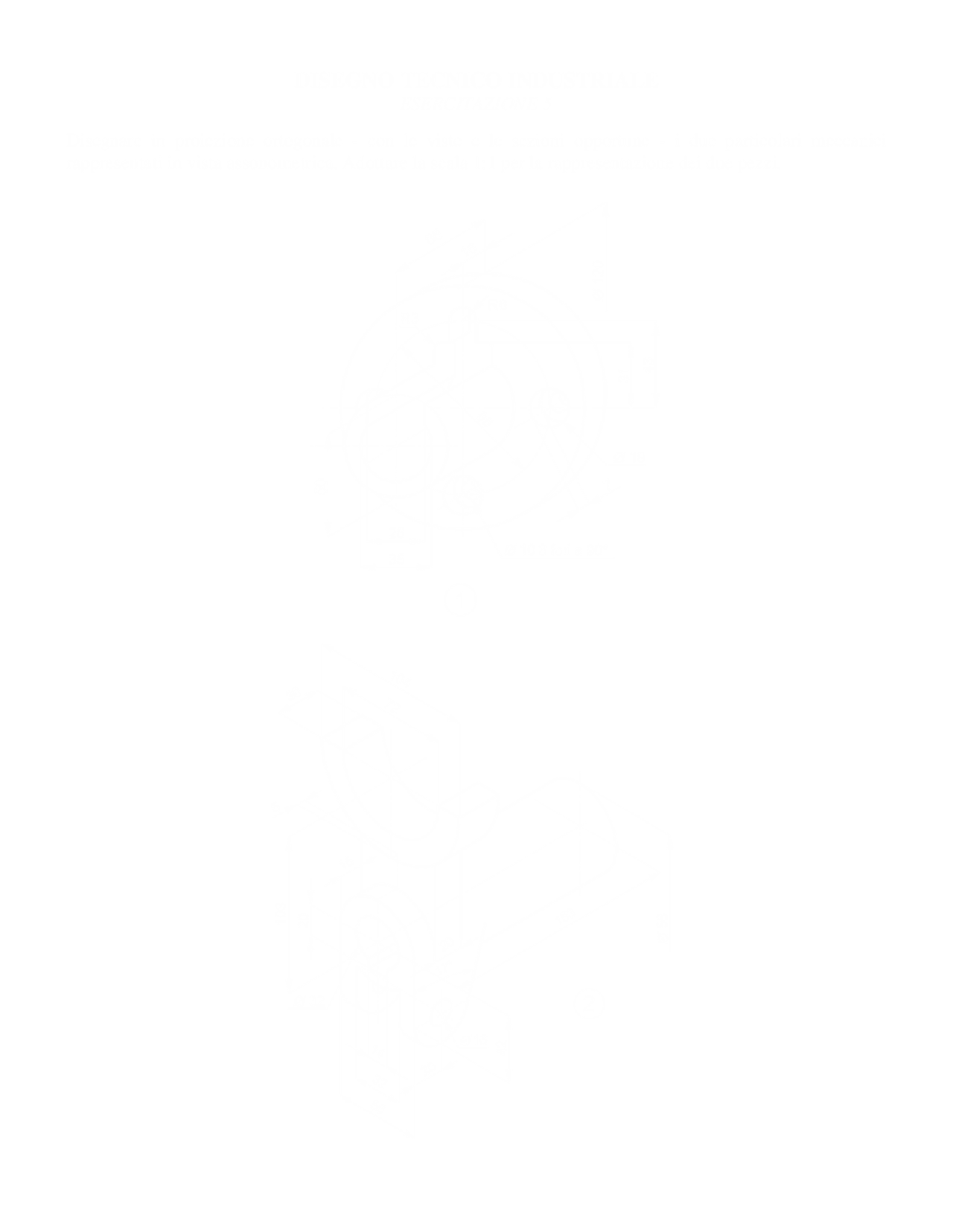 Disegno tecnico del componente 2, con quote